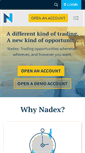 Mobile Screenshot of nadex.com