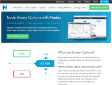 Tablet Screenshot of demo.nadex.com